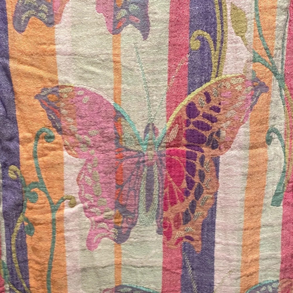 Colorful Butterfly Wrap Scarf Fringe Boho Shawl - Picture 4 of 6